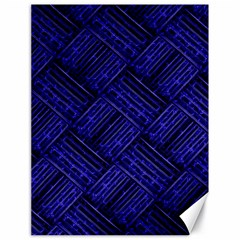 Cobalt Blue Weave Texture Canvas 18  X 24   by Nexatart