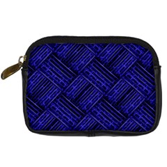 Cobalt Blue Weave Texture Digital Camera Cases by Nexatart