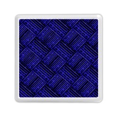 Cobalt Blue Weave Texture Memory Card Reader (square)  by Nexatart