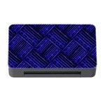 Cobalt Blue Weave Texture Memory Card Reader with CF Front