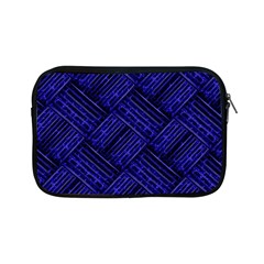 Cobalt Blue Weave Texture Apple Ipad Mini Zipper Cases by Nexatart