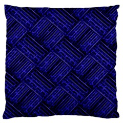 Cobalt Blue Weave Texture Standard Flano Cushion Case (one Side) by Nexatart