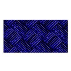 Cobalt Blue Weave Texture Satin Shawl by Nexatart