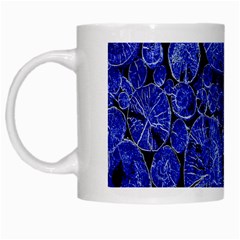 Neon Abstract Cobalt Blue Wood White Mugs by Nexatart