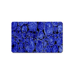 Neon Abstract Cobalt Blue Wood Magnet (name Card) by Nexatart