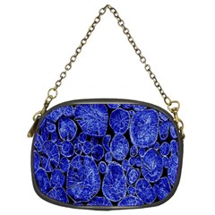 Neon Abstract Cobalt Blue Wood Chain Purses (two Sides)  by Nexatart