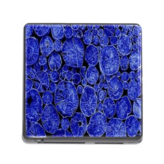 Neon Abstract Cobalt Blue Wood Memory Card Reader (square) by Nexatart