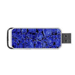 Neon Abstract Cobalt Blue Wood Portable Usb Flash (one Side) by Nexatart