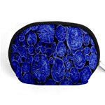 Neon Abstract Cobalt Blue Wood Accessory Pouches (Medium)  Front