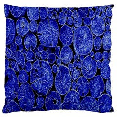 Neon Abstract Cobalt Blue Wood Standard Flano Cushion Case (two Sides) by Nexatart