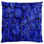 Neon Abstract Cobalt Blue Wood Standard Flano Cushion Case (Two Sides) Front