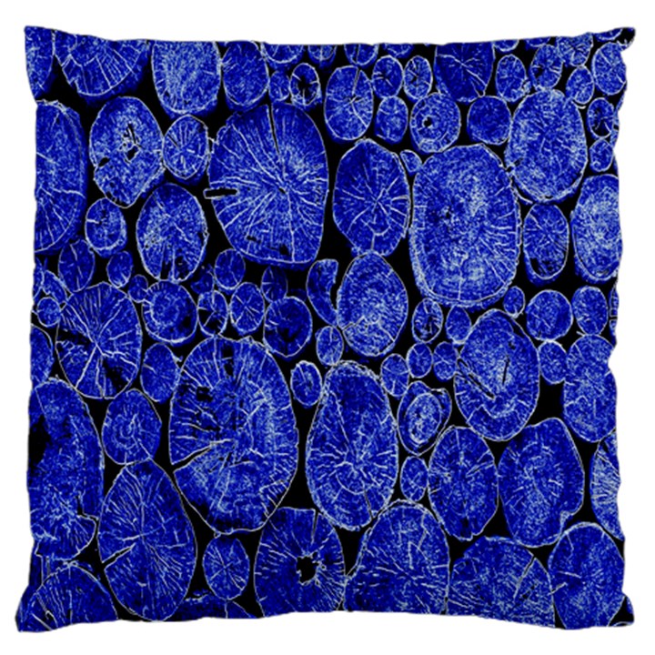 Neon Abstract Cobalt Blue Wood Standard Flano Cushion Case (Two Sides)