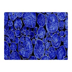 Neon Abstract Cobalt Blue Wood Double Sided Flano Blanket (mini)  by Nexatart