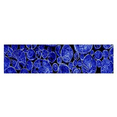 Neon Abstract Cobalt Blue Wood Satin Scarf (oblong) by Nexatart