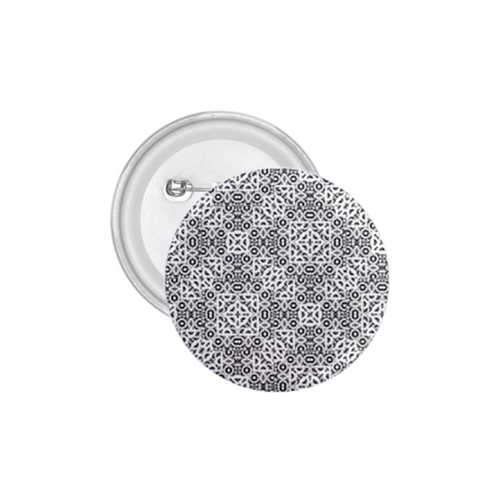 Black And White Oriental Ornate 1.75  Buttons