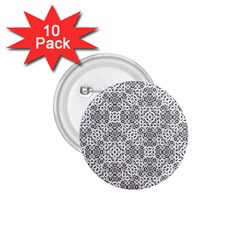 Black And White Oriental Ornate 1 75  Buttons (10 Pack) by dflcprints