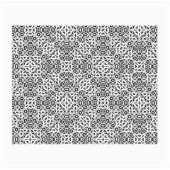 Black And White Oriental Ornate Small Glasses Cloth (2-side) by dflcprints