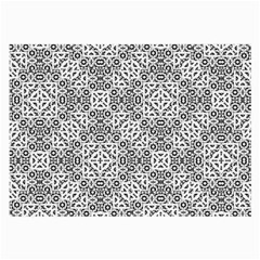 Black And White Oriental Ornate Large Glasses Cloth by dflcprints