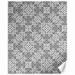 Black And White Oriental Ornate Canvas 11  X 14   by dflcprints