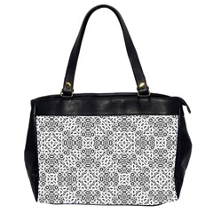 Black And White Oriental Ornate Office Handbags (2 Sides)  by dflcprints