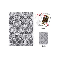 Black And White Oriental Ornate Playing Cards (mini)  by dflcprints