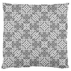 Black And White Oriental Ornate Large Cushion Case (one Side) by dflcprints