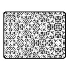 Black And White Oriental Ornate Double Sided Fleece Blanket (small)  by dflcprints