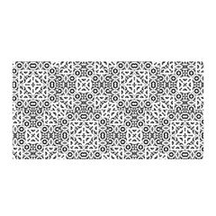 Black And White Oriental Ornate Satin Wrap by dflcprints