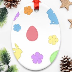 Easter Patches  Ornament (oval) by Valentinaart