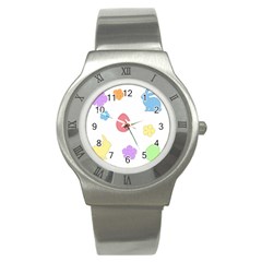 Easter Patches  Stainless Steel Watch by Valentinaart