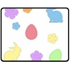 Easter Patches  Fleece Blanket (medium)  by Valentinaart