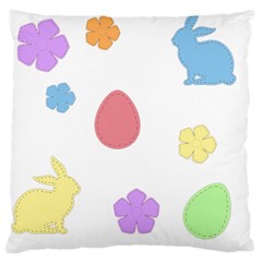 Easter Patches  Large Cushion Case (two Sides) by Valentinaart