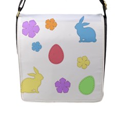 Easter Patches  Flap Messenger Bag (l)  by Valentinaart