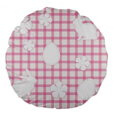 Easter Patches  Large 18  Premium Flano Round Cushions