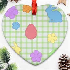 Easter Patches  Ornament (heart) by Valentinaart