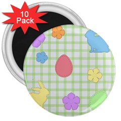 Easter Patches  3  Magnets (10 Pack)  by Valentinaart