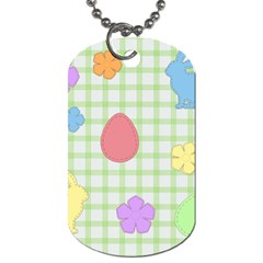 Easter Patches  Dog Tag (two Sides) by Valentinaart