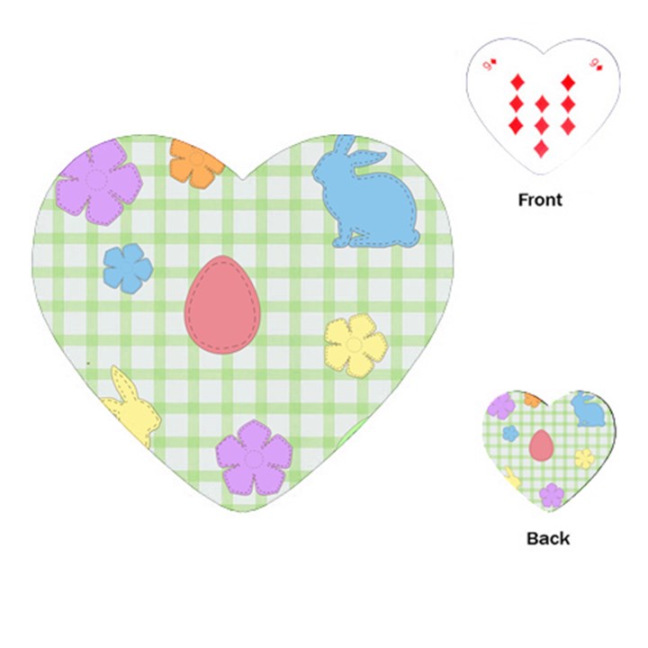 Easter Patches  Playing Cards (Heart) 