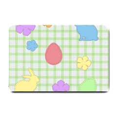 Easter Patches  Small Doormat  by Valentinaart