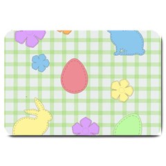 Easter Patches  Large Doormat  by Valentinaart