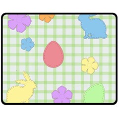 Easter Patches  Fleece Blanket (medium)  by Valentinaart