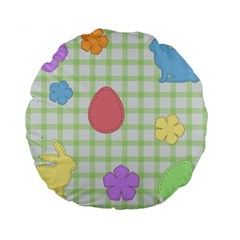 Easter Patches  Standard 15  Premium Round Cushions by Valentinaart