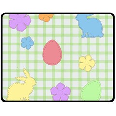 Easter Patches  Double Sided Fleece Blanket (medium)  by Valentinaart