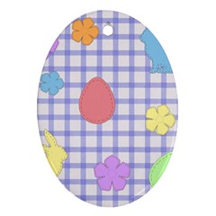 Easter Patches  Ornament (oval) by Valentinaart