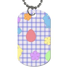 Easter Patches  Dog Tag (one Side) by Valentinaart