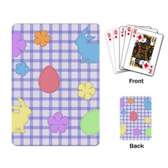 Easter Patches  Playing Card by Valentinaart