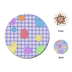 Easter Patches  Playing Cards (round)  by Valentinaart