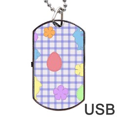 Easter Patches  Dog Tag Usb Flash (two Sides) by Valentinaart