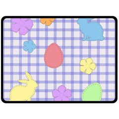 Easter Patches  Fleece Blanket (large)  by Valentinaart