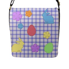 Easter Patches  Flap Messenger Bag (l)  by Valentinaart